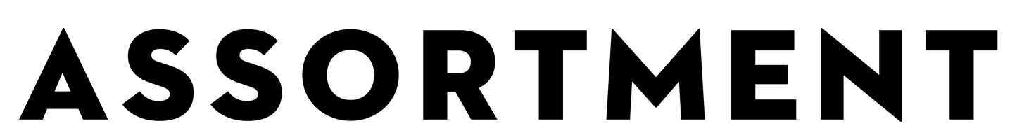 Black text 'ASSORTMENT' on a white background